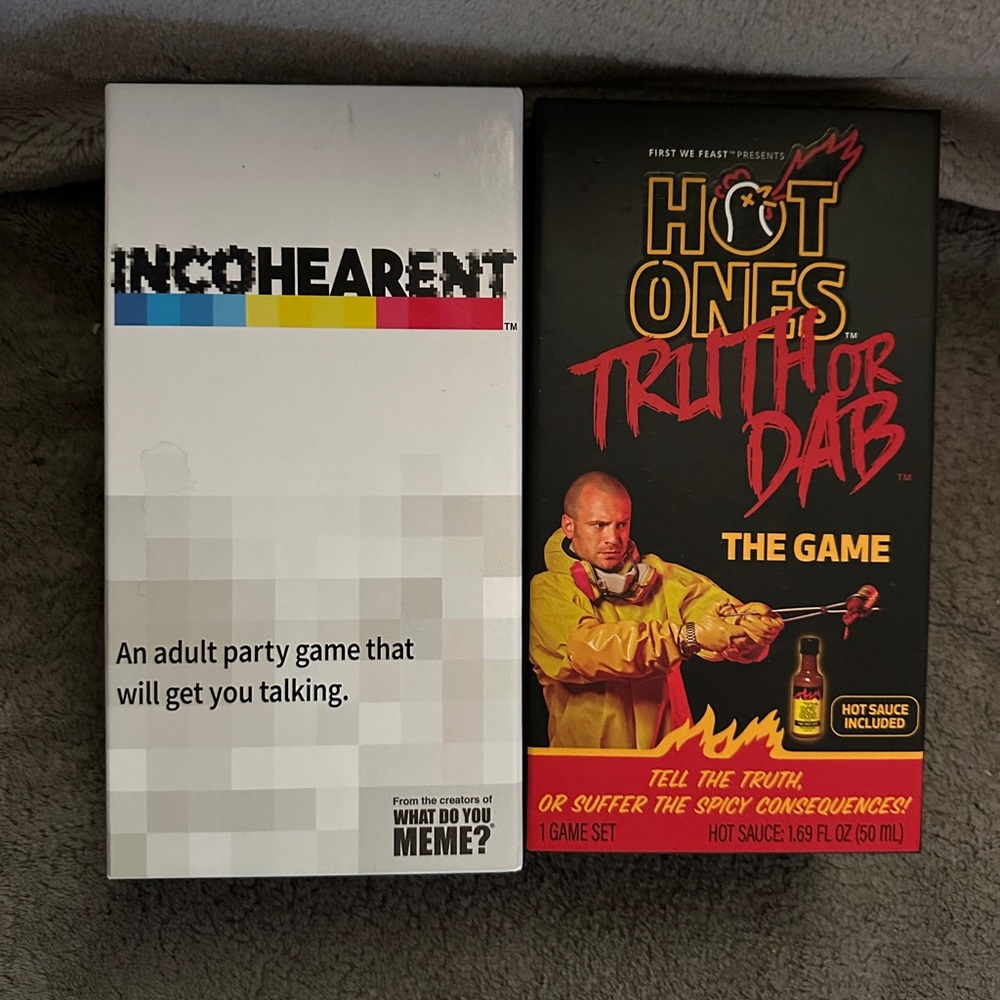 Adult Party Games - INCOHEARENT and HOT ONES TRUTH OR DAB